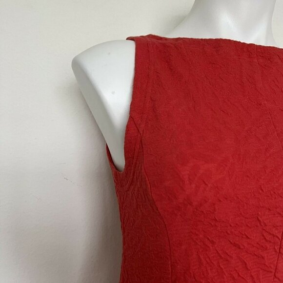 𝅺ANTHROPOLOGIE Peplum Red tank Top blouse XSmall sleeveless spandex - Picture 3 of 10